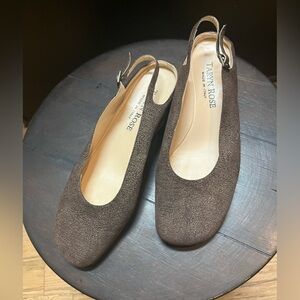 Taryn Rose Italy Butter soft leather Slingback flats Brown comfort shoes size 8